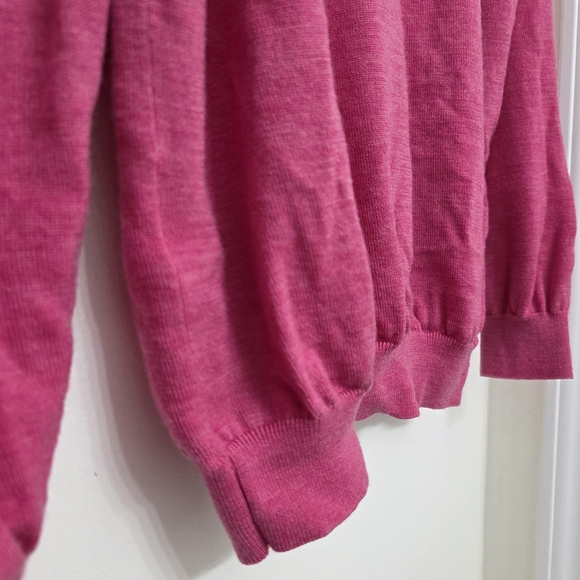 FJ Footjoy 100% Wool Pullover Sweater Mens Pink 1/4 Zip Size XXL - Picture 7 of 7